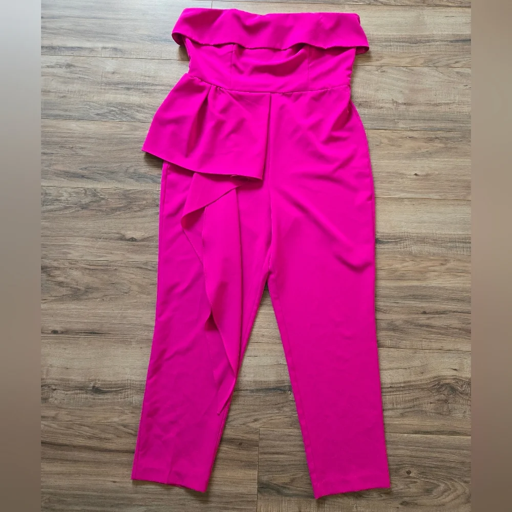 NWOT, NY&C Strapless Pink Jumpsuit XL - Picture 1 of 13
